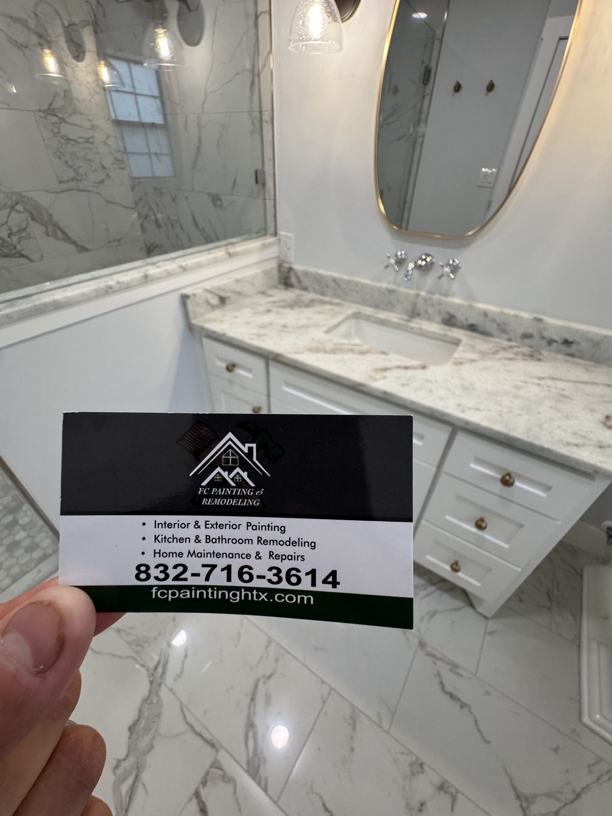 Tile and backsplash work by FC Painting & Remodeling